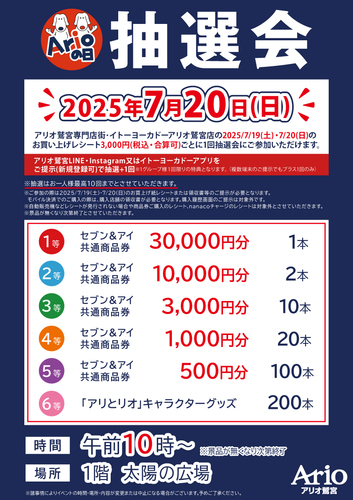 アリオの日　大抽選会