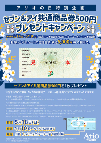 商品券500円 プレゼントキャンペーン