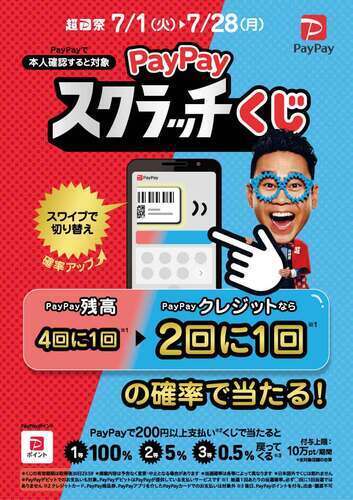 超Pay祭　PayPayスクラッチくじ